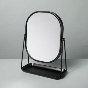 Metal Vanity Flip Mirror with Tray Black - Hearth & Hand with Magnolia